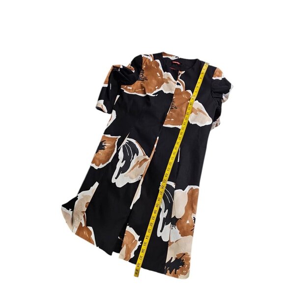 MaxMara Studio Womens Abstract Floral 3/4 Sleeve Trench Jacket, Size 10 - Picture 5 of 9